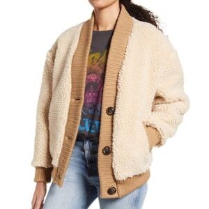 BP Cream and Tan Teddy Jacket